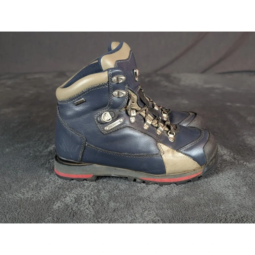 Dachstein Tour Vibram EV Kork Blue Leather Hiking Boots Size US 6 retro-alpine